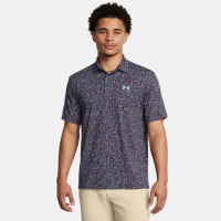 【UNDER ARMOUR】短袖上衣 男款 運動 POLO衫 歐規 UA Playoff 3.0 Printed Polo 藍紅 1378677420(S1144)