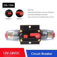 20A 30A 40A 50A 60A 80A 100A 125A 150A 12/24/48V DC resettable Circuit Breaker with Manual Reset for for Car,Boat,solar System