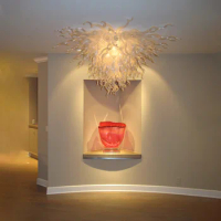 Hand Blown Murano Glass Chandelier Ceiling Lights Home Decor Modern LED Chandeliers