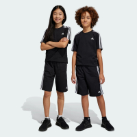 【adidas 愛迪達】ESSENTIALS 運動短褲(HY4714 男童/女童 兒童運動短褲 黑)