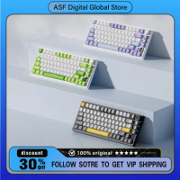 Original Ajazz Ak820 Mechanical Keyboard Tri-Mode 2.4GHz Bluetooth Wireless RGB Backlight Hot-plug E-sports Mechanical Keyboard