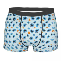Custom Cookie Monster Boxers Shorts Panties Male Underpants Breathable Sesame Street Briefs Underwear