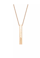 Crudo Leather Craft Puro Bar Necklace- Rose Gold (Matte Gold Edition)