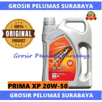 Original Pertamina Prima XP 20w/50 20w-50 galon 4 Liter 4ltr  Oli mesin bensin oil ASLI