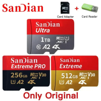 Original SD Card 128GB Micro Memory Card 256GB 1TB ความเร็วสูง Mini SD Flash Card Class10 512GB TF Card สำหรับศัพท์ Pc กล้อง