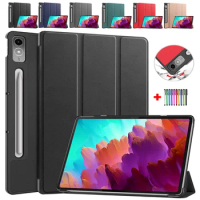 For Lenovo Tab P12 Case 12.7 inch Tablet Funda Protective Shockproof Shell For Xiaoxin Pad Pro 12.7 Cover Case Folding Caqa+Pen