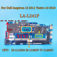 GDM50 LA-L241P For Dell Inspiron 15 3511 Vostro 15 3510 Laptop Mainboard With I3-1115G4 I5-1135G7 I7-1165G7 CPU DDR4 100% TestOK