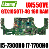 UX550VE Laptop Motherboard For ASUS U5500V UX550VD UX550V UX550 Mainboard With I5-7300HQ I7-7700HQ CPU GTX1050TI 8G 16G RAM