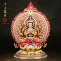 The pure copper statue of the Ryukyu Crystal Qianshou Guanyin Buddha is dedicated to the household Quan Yin Bodhisattva.