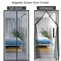 [COD] Window Mosquito Curtain, Gauze Window Screen, Automatic Door Lock, Home Ventilation Curtain, M