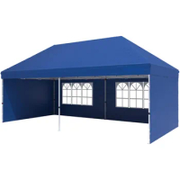 Canopy 10'X20' Pop Up Canopy Gazebo Commercial Tent with 4 Removable Sidewalls, Stakes X12, Ropes X6 for Outdoor Party Events