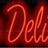We Deliver NEON SIGN REAL GLASS BEER BAR PUB LIGHT SIGNS store display Packing Food Diet drink Advertising Lights 17*14"