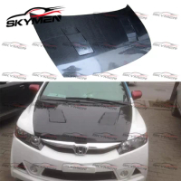 Carbon Front Engine Cover for CIVIC FD2 Extrior Parts Hood Bonnet Replacnig for FD2 Styling Tuning Rain Guard Hood with Vent