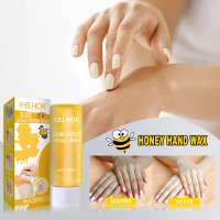 EELHOE 24k Gold Hand Mask, Moisturizing And Exfoliating Delicate Hands Care Honey Hand Mask