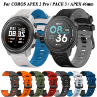 22mm Soft Silicone Strap For COROS PACE 3 Sport Band Watchband For COROS APEX Pro/2 Pro/46mm Replacement Bracelet Watchbelt