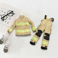 1:6 Firefighter Suit Stylish Realistic Costume Miniature Clothing Fireman Dress up Set for 12" Doll Model Action Figures Accs