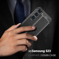 For Samsung Galaxy S23 Case Cover For Samsung S23 S 23 Plus Ultra Capas Shockproof Phone Bumper Soft TPU Leather For Fundas S23