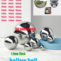 1Pcs Hollow Ball Dia 19~250mm 1.2mm Thick 304 stainless Steel Ball Party Mirror Metal Ball Sphere Home Garden Decoration