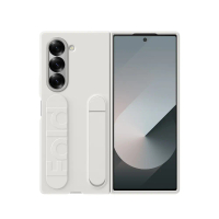 SAMSUNG Galaxy Z Fold6 原廠矽膠薄型保護殼 - 指環帶/支架 (EF-MF956)#白色-白色