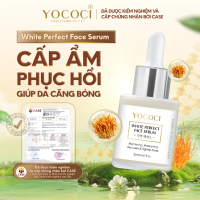 [̉ ̂ đ̣] Serum dưỡng trắng Yococi cấp ẩm phục hồi sáng da thu nhỏ lỗ chân lông White Perfect Face Se