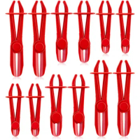 12 Pcs Hose Clamp Pliers Hose Pinch Off Pliers Hose Pliers Fuel Line Clamp Pinch Clamp Tool, Red, 3 Sizes