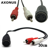 5 Pin Din Female to 2 RCA Male Professional Grade Audio Cable for Bang &amp; Olufsen, Naim, Quad...Stereo Systems 0.3m/0.5m；