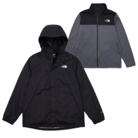 【The North Face】男 防水透氣舒適保暖連帽三合一外套/夾克.風雨衣(89B1-NY7 黑色)