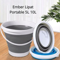Ember Lipat Silikon Multifungsi 5L 10L / Ember Lipat Portable / Ember Lipat / Ember Lipat Bulat / Em