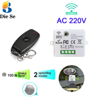 RF 433MHz Wireless Remote Control Switch AC 110V 220V Relay Mini Receiver Remote ON OFF Transmitter for Led Light Bulb Fan