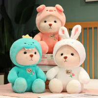 Cute Teddy Bear Creatively Transformed Into Bear Doll Plush Toy Claw Machine Boys Girls Anime Kawaii Cartoon