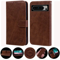 Luxury Wallet Leather Protect Phone Case On For Google Pixel 8 Pixel8 Pro 8Pro Pixel8Pro Retro Magnetic Flip Cover Shell Coque