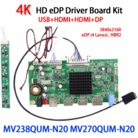 LM270WR5 MV270QUM-N20 M280DGJ 4K 60hz 144hz UHD Monitor LED Display Driver Board Kit HDR VBO eDP 4 Lanes HBR USB HDMI DP
