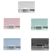 Wireless Touch Keyboard Backlit Keyboard RGB Keypad Transparent Crystal Bluetooth Keyboard Universal For PC