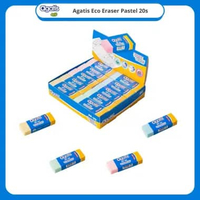 Penghapus Besar AGATIS PB-20 / PW-20 / PP-20 Hitam / Putih / Pastel Isi 20 pcs Pastel