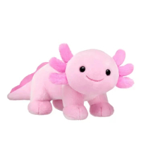 25cm Cute Stand Axolotl Stuffed Animal Plush Toy Pink Axolotl Plushie Pillow Doll Kids Birthday Gift Home Decoration