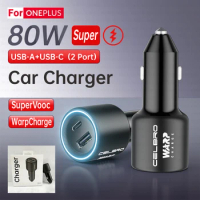 PD 80W Original Car Charger For Oneplus Open 10 9 Pro Nord 3 Type C 65W Warp Fast Charging Adapter For OPPO Reno 8 67W Supervooc