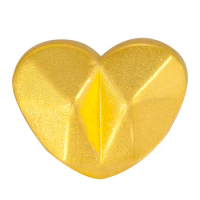 Pure 24K Yellow Gold Bracelet Women 3D 999 Gold Heart Bracelet