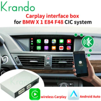 Krando Wireless CarPlay Android Auto Interface Box For BMW X1 F48 F84 CIC NBT EVO 2009 - 2020 Wireless Carplay Head Unit