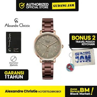 Alexandre Christie Jam Tangan Wanita AC 2870 LDB-1 Analog Stainless Steel Strap BrownRG