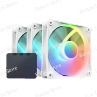 New F120 RGB Core Triple Pack White Case Fan for Gaming Computer Cooling Cooler RGB PC Case PWM Fan