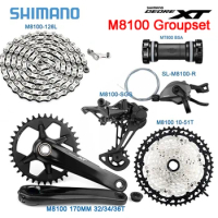 SHIMANO DEORE XT M8100 12v Groupset 32/34/36T 170MM MTB Crank BB MT800 MT500 M8100 SL Shift Rear Derailleur Chain k7 12V Kit