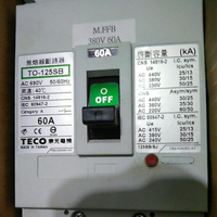 Teco東元 無熔絲斷路開關 TO-125SB 3p-60A