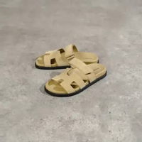 Sandal HERMES CHYPRE VELVET BEIGE SANDAL 100% ORIGINAL 37