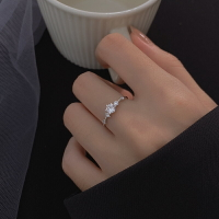 925純銀戒指女小眾設計高級感結婚仿鉆戒輕奢七夕禮物送女友求婚