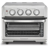 Cuisinart Air Fryer + Convection Toaster Oven, 8-1 Oven with Bake, Grill, Broil &amp; Warm Options, Stainless Steel, TOA-70