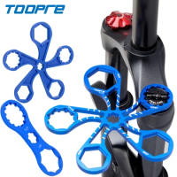 Toopre Bike Suspension Front Fork Cap Wrench Extender Spanner Removal Installation Tool Crank Cap Wrench 8T/12T 24/26mm 27/28mm