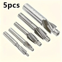5-piece high-speed steel countersink cutter set, heat-resistant and rust-proof, suitable for worksho