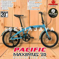 Sepeda Lipat 20" Inch PACIFIC MAXIMUS 7.0, Frame Alloy, 8 Speed, Rem Cakram, Folding Bike New Space 