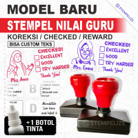 Stempel Nilai Guru / Penilaian / Koreksi + 1 Botol Refill