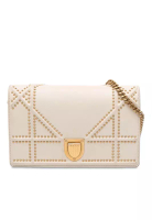 Dior 二手 Dior 鉚釘羊皮 Diorama 鏈條錢包